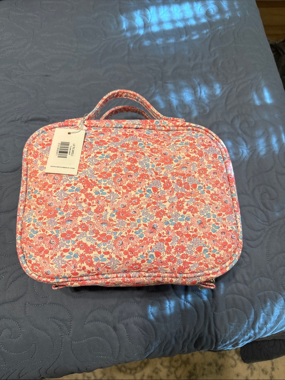 Floral Pink Travel Cosmetic Bag